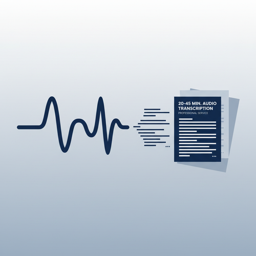 20-45 Min Audio Transcription
